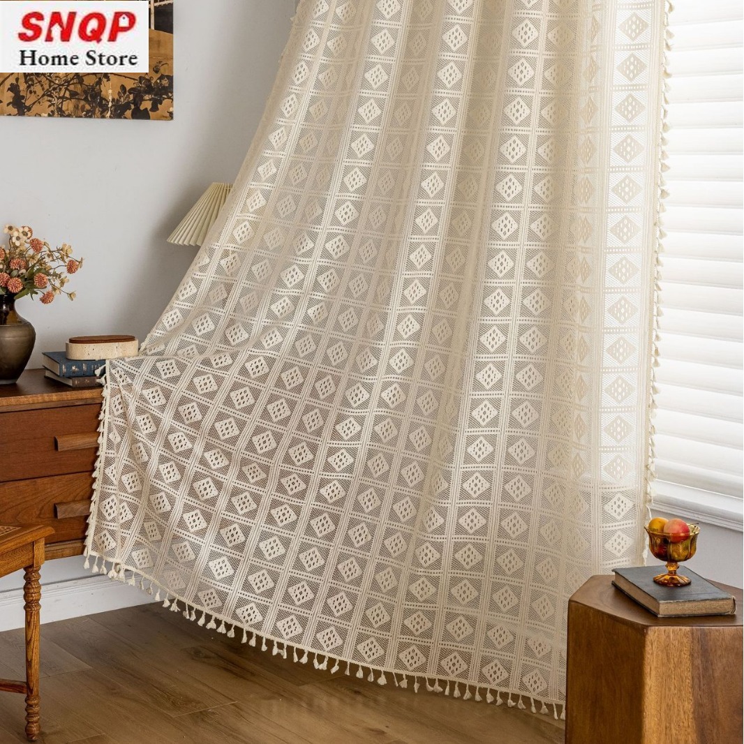 Cortinas de Renda Boêmia Xadre - Home Office Of Amazon avaliação e preço
