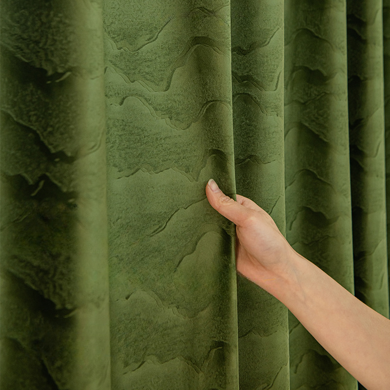 Luxo verde paisagem cortinas b - Home Office Buy avaliação e preço