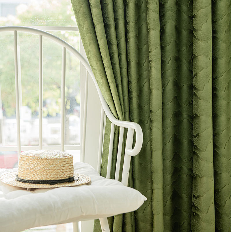 Luxo verde paisagem cortinas b - Home Office Buy avaliação e preço